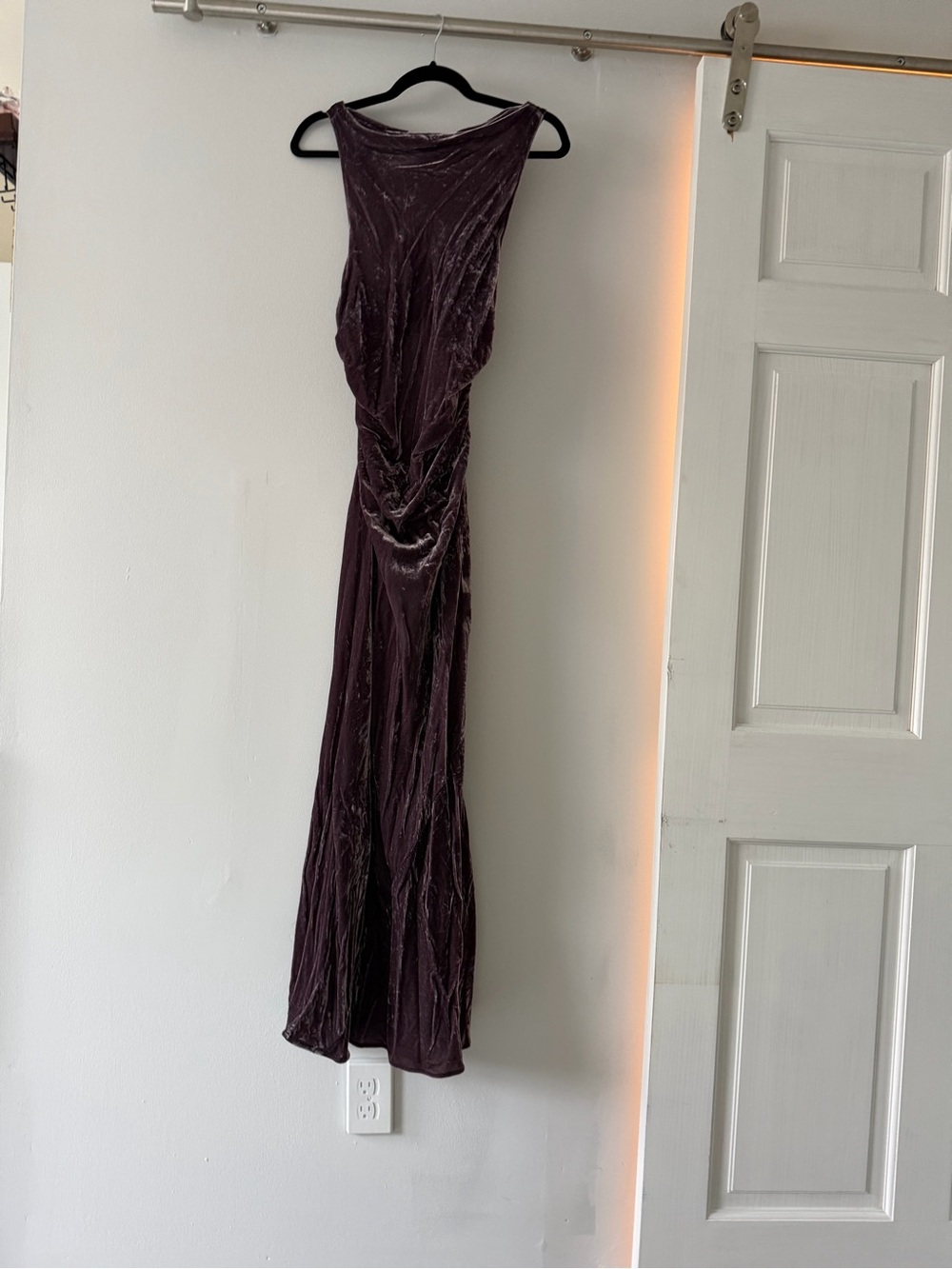 Banana Republic Velvet Evening Gown in Deep Plum